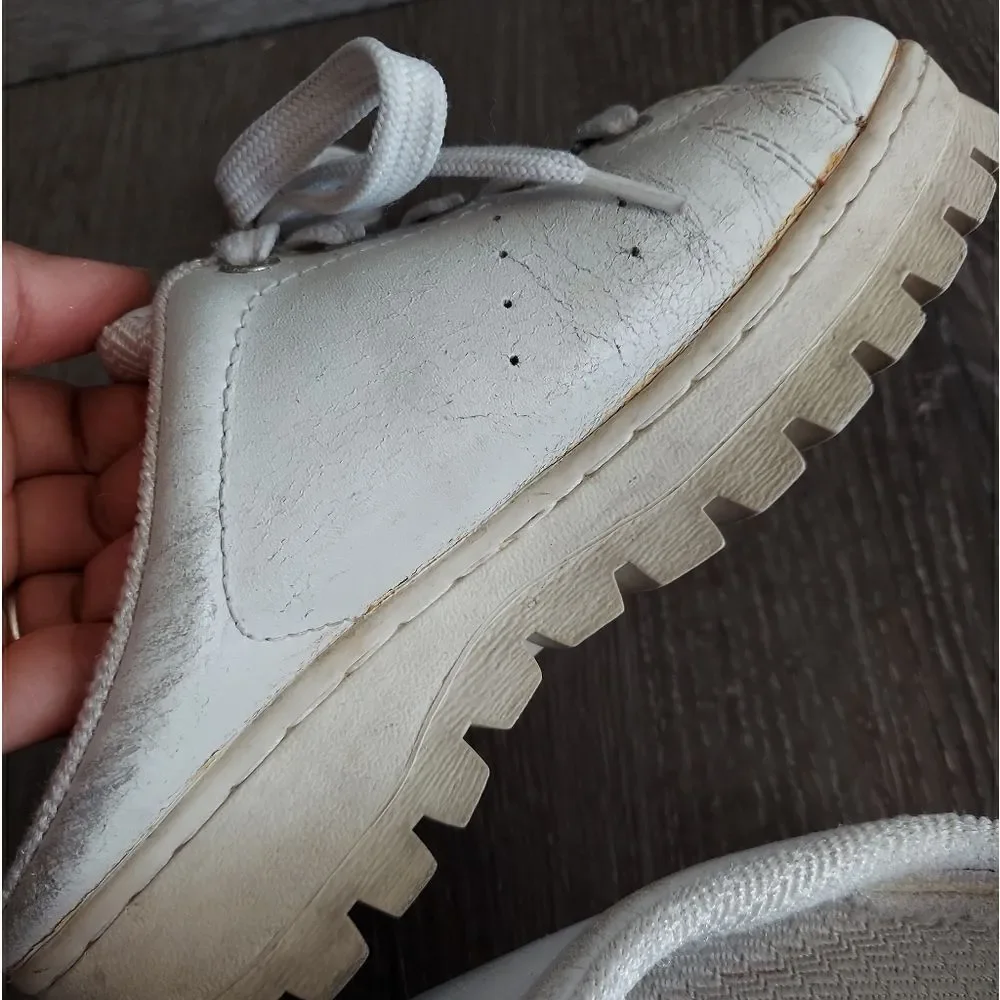 Vintage Y2K Skechers Chunky Platform Mules White Rhinestone Slip-on Sneaker 6